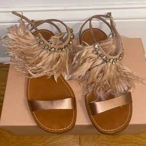 Miu Miu Feather Sandals